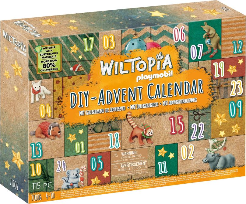Adventní kalendář Playmobil 71006 DIY Adventní kalendář: Zvířecí cesta kolem světa