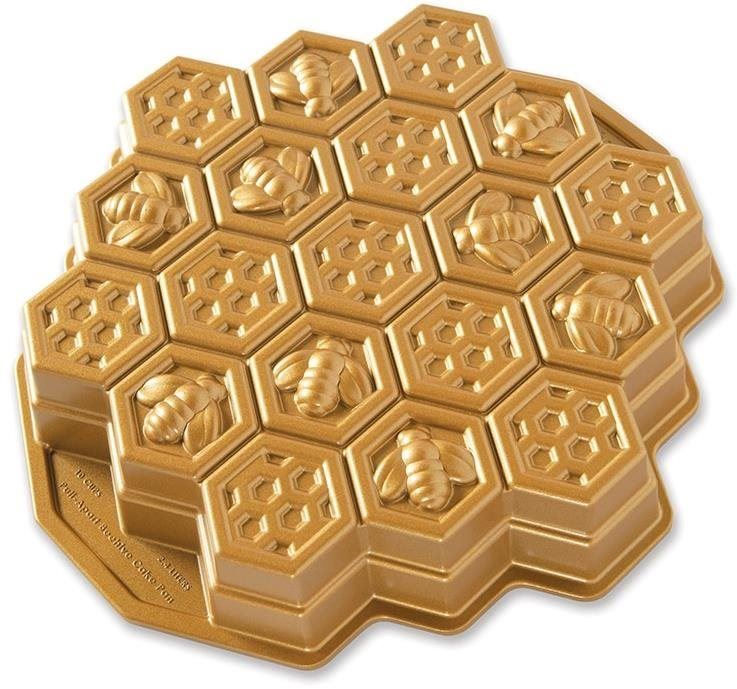 Pečicí forma NW Forma Včelí plástev 10 cup zlatá