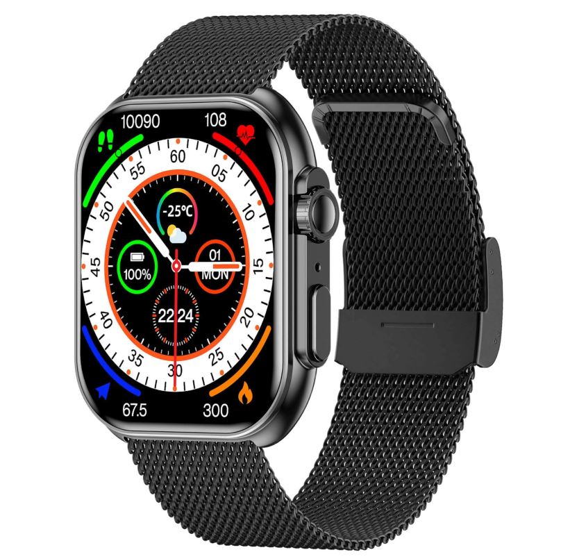 Chytré hodinky ARMODD Squarz 12 Ultimate černá, kovový + silikonový řemínek