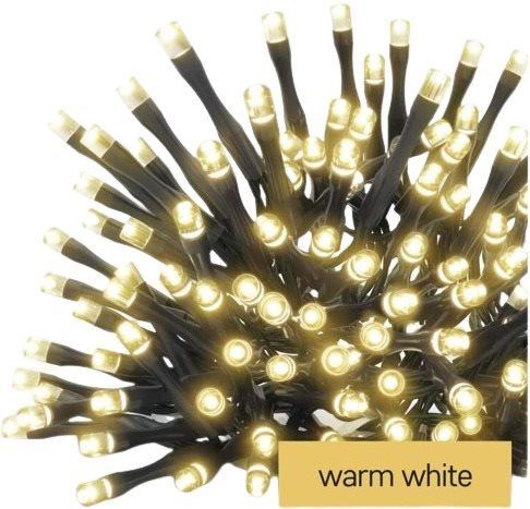 Světelný řetěz EMOS LED vánoční řetěz, 2,8 m, 3x AA, venkovní i vnitřní, teplá bílá, časovač