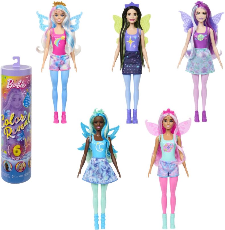 Panenka Barbie Color Reveal Barbie duhová galaxie