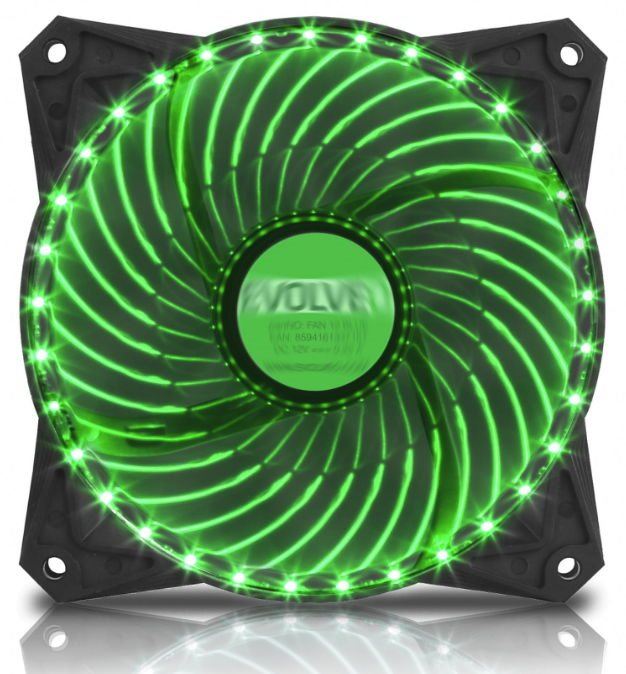 Ventilátor do PC EVOLVEO 12L2GR LED 120mm zelený