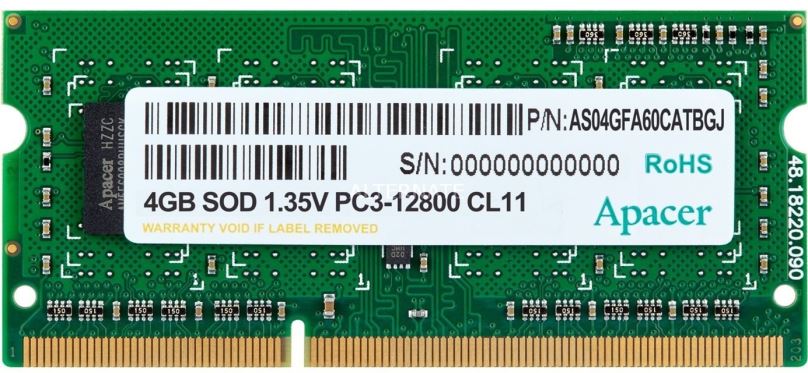 Operační paměť Apacer SO-DIMM 4GB DDR3 1600MHz CL11