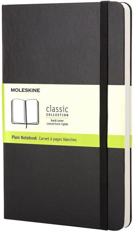 Zápisník MOLESKINE L, tvrdé desky, čistý, černý