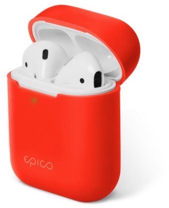 Pouzdro na sluchátka Epico silikonové pouzdro pro AirPods 2 - červené