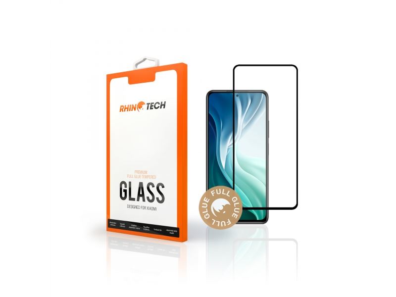 RhinoTech Tvrzené ochranné 2.5D sklo pro Xiaomi Mi 11i / Mi 11 X / Mi 11 X Pro  (Full Glue