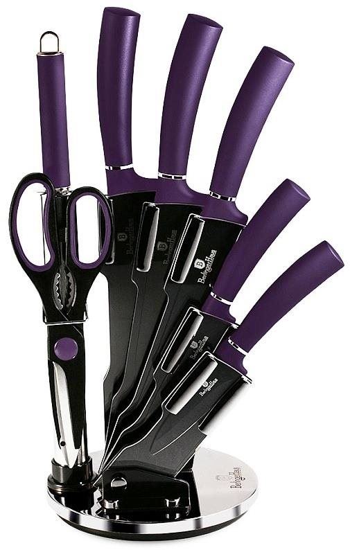 BERLINGERHAUS Sada nožů ve stojanu 8 ks Purple Metallic Line