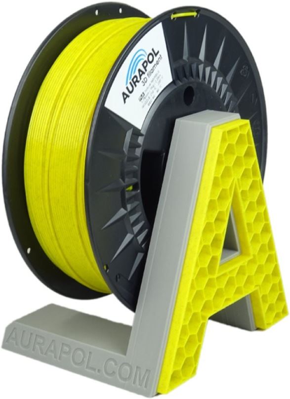 Filament AURAPOL PLA 3D Filament Žlutý Mramor 1 kg 1,75 mm