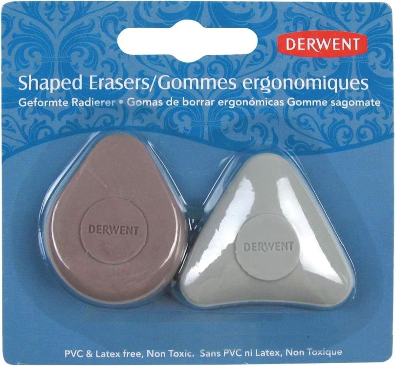Guma DERWENT Shaped Erasers - balení 2 ks