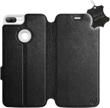 Kryt na mobil Flip pouzdro na mobil Honor 9 Lite - Černé - kožené - Black Leather