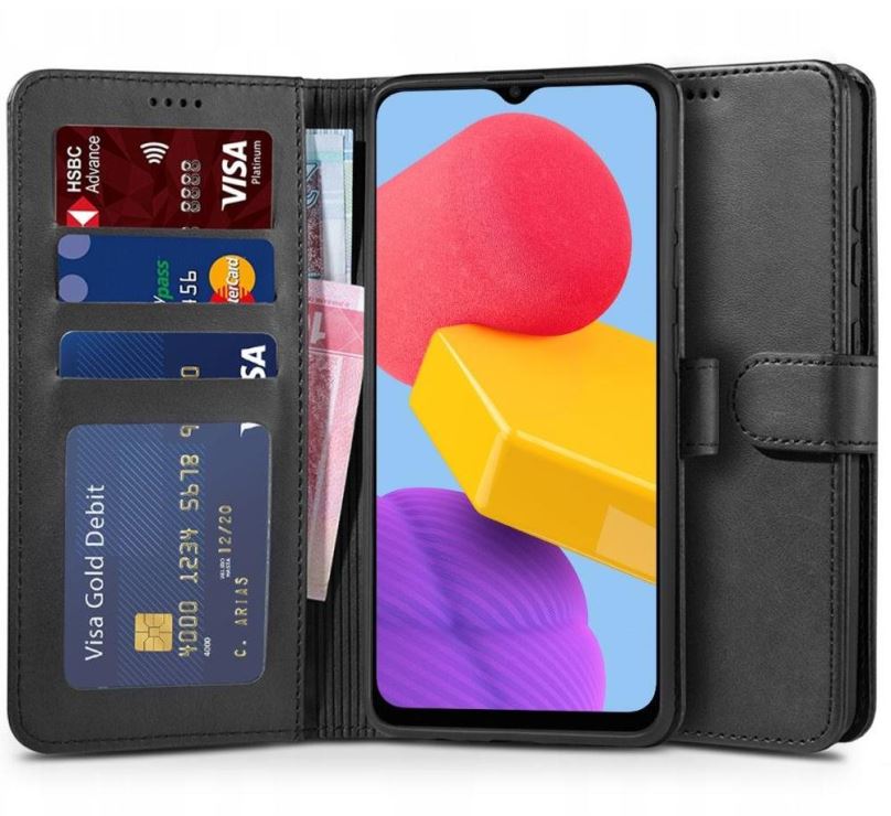 Pouzdro na mobil Tech-Protect Wallet knížkové pouzdro na Samsung Galaxy M13, černé