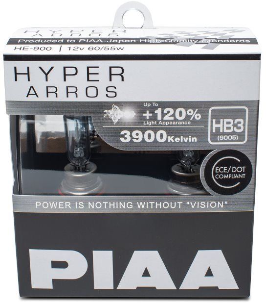 Autožárovka PIAA Hyper Arros 3900K HB3 + 120% zvýšený jas, 2ks