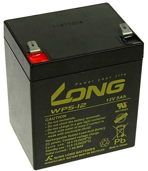 Baterie pro záložní zdroje Long 12V 5Ah olověný akumulátor F2 (WP5-12B F2)