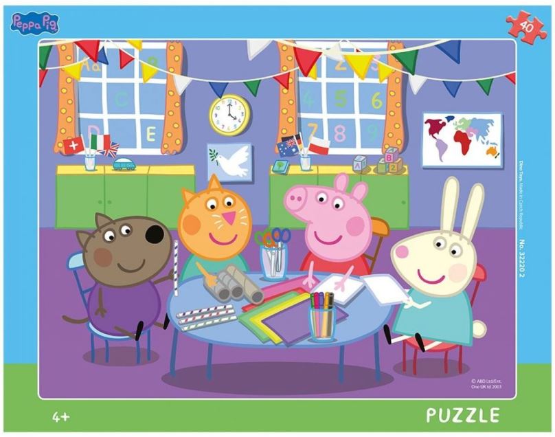 Puzzle Dino Peppa pig: ve školce 40 deskové puzzle