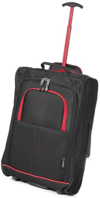 Cestovní kufr CITIES T-830 S, černá/červená