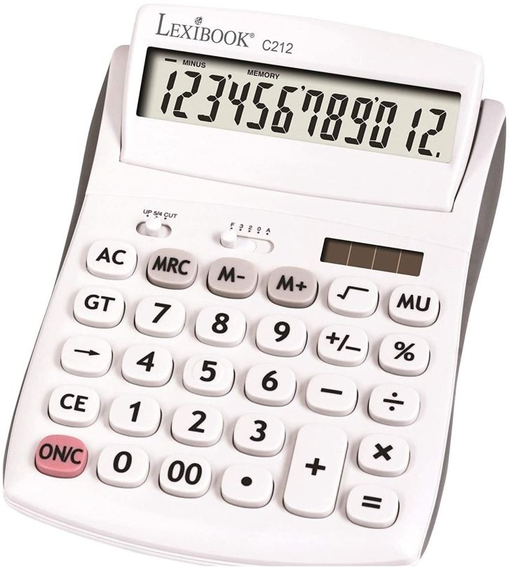 Kalkulačka Lexibook 12místná kapesní kalkulačka s nastavitelným úhlem obrazovky