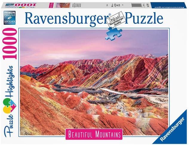 Puzzle Ravensburger Puzzle 173143 Dechberoucí Hory: Duhové Hory, Čína 1000 Dílků