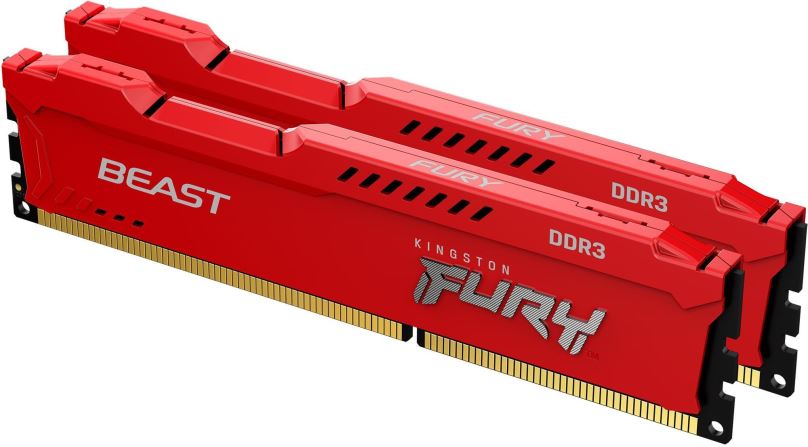 Operační paměť Kingston FURY 8GB KIT DDR3 1600MHz CL10 Beast Red