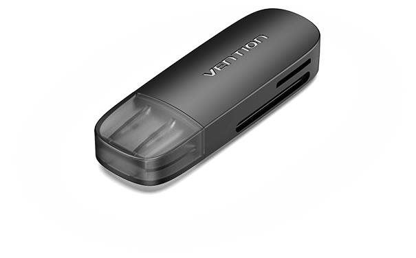 Čtečka karet Vention 2-in-1 USB 3.0 A Card Reader(SD+TF) Black Dual Drive Letter