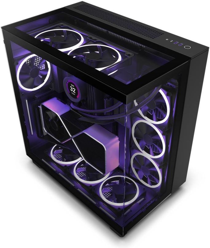 Počítačová skříň NZXT H9 Elite Black