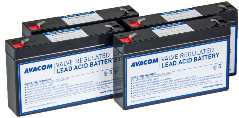 Baterie pro záložní zdroje AVACOM RBC34 - kit pro renovaci baterie (4ks baterií)