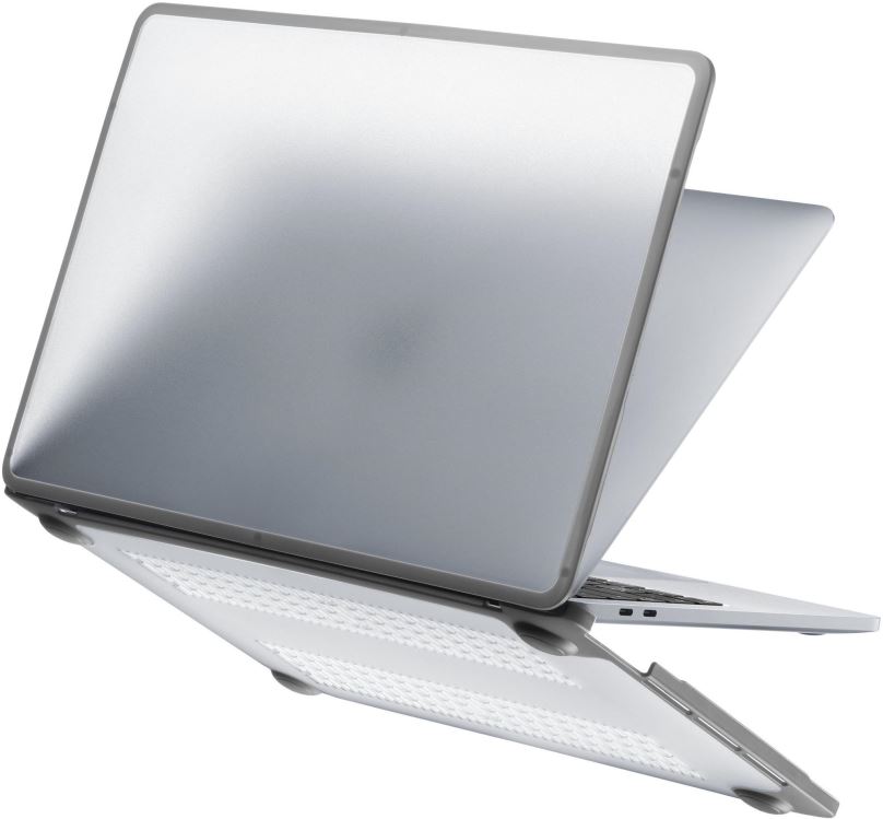 Pouzdro na notebook Cellularline Matt Hard Shell pro Apple MacBook Air 16'' (2021) transparentní