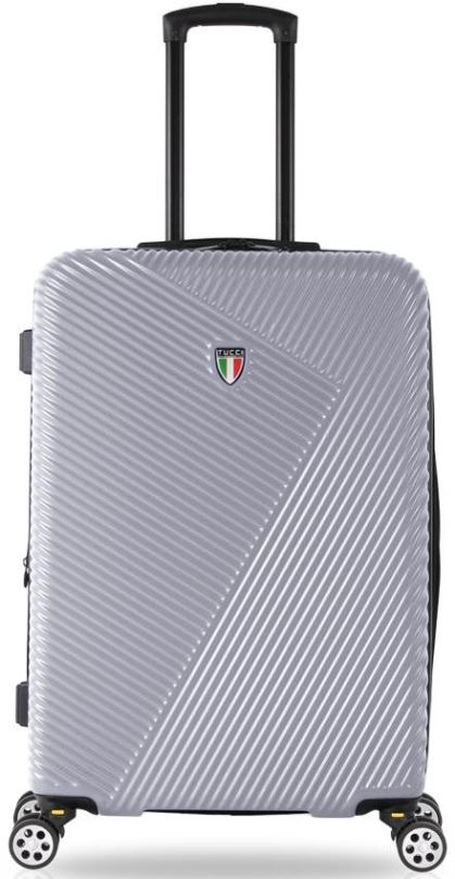 Cestovní kufr TUCCI T-0118/3 M ABS - stříbrná
