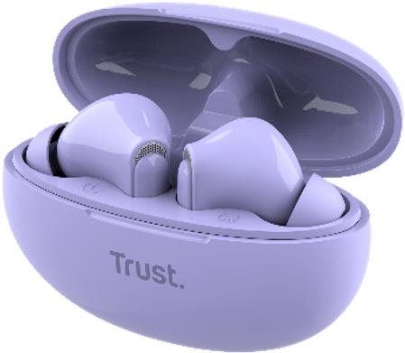 Bezdrátová sluchátka Trust YAVI ENC earbuds fialová
