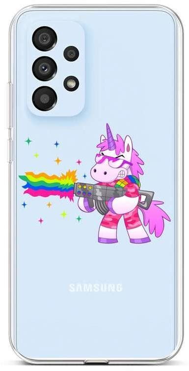 Kryt na mobil TopQ Kryt Samsung A33 5G silikon Rainbow Gun 74193
