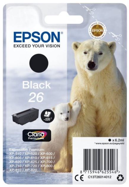 Cartridge Epson T2601 černá