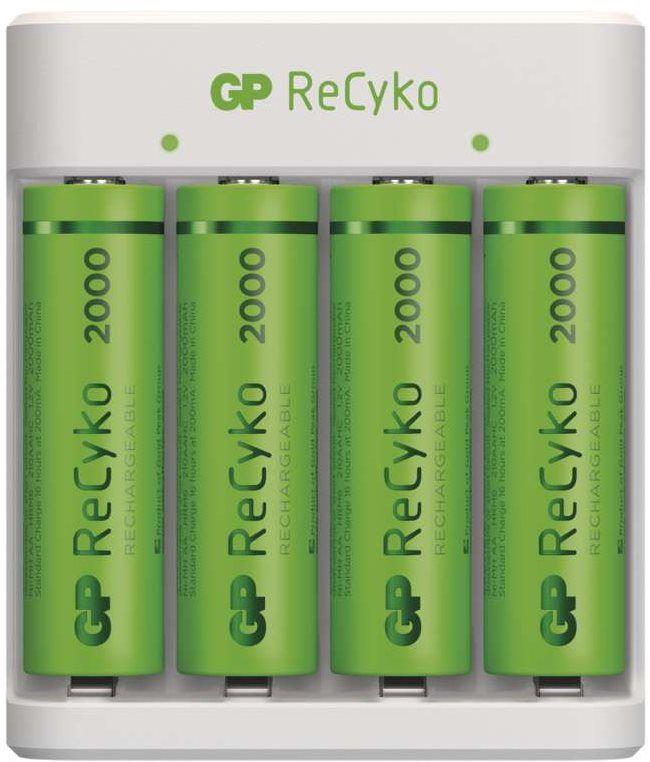 Nabíječka baterií GP Eco E411 + 4x AA ReCyko 2000