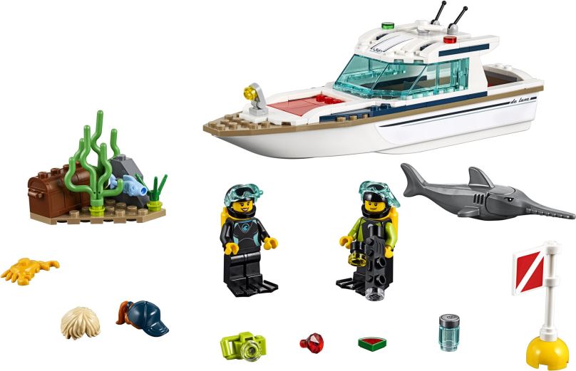 LEGO stavebnice LEGO City 60221 Potápěčská jachta