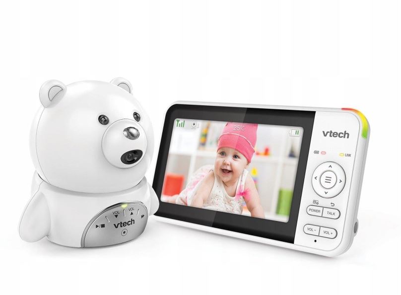 Dětská chůvička VTech BM5150-BEAR, dětská video chůvička s displejem 5"