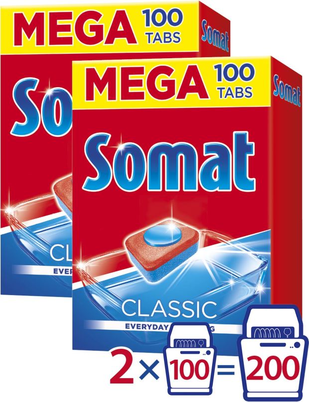 Tablety do myčky SOMAT Classic MEGA 2× 100 ks