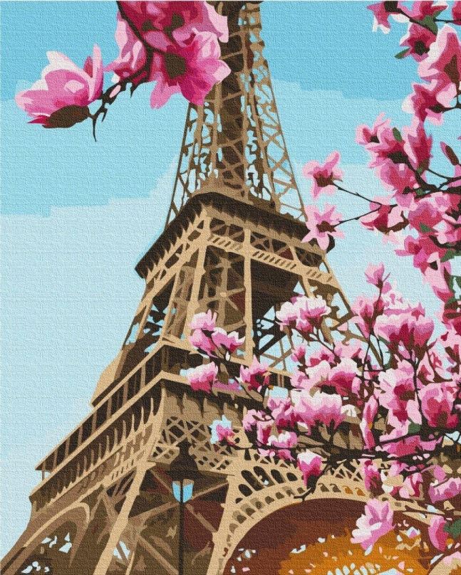 Malování podle čísel ASTRA Eiffelova věž, plátno na rámu 40 x 50 cm