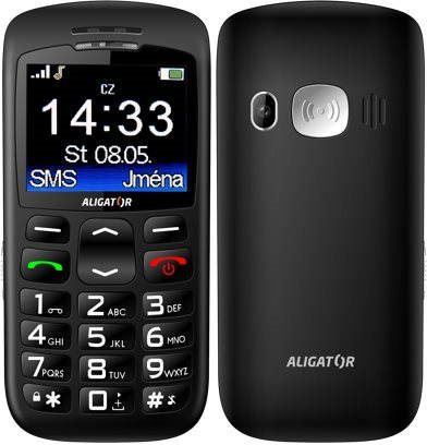 Mobilní telefon Aligator A670 Senior Black