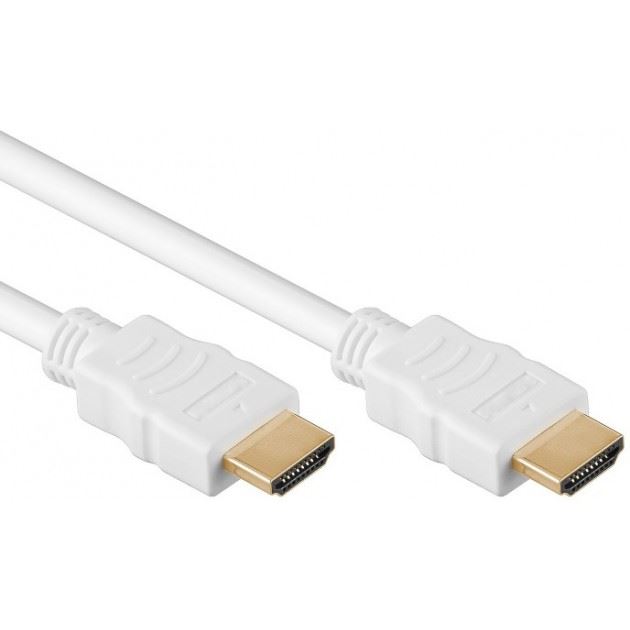 OEM High Speed HDMI kabel s Ethernetem, HDMI M - HDMI M, 0,5m, bílý