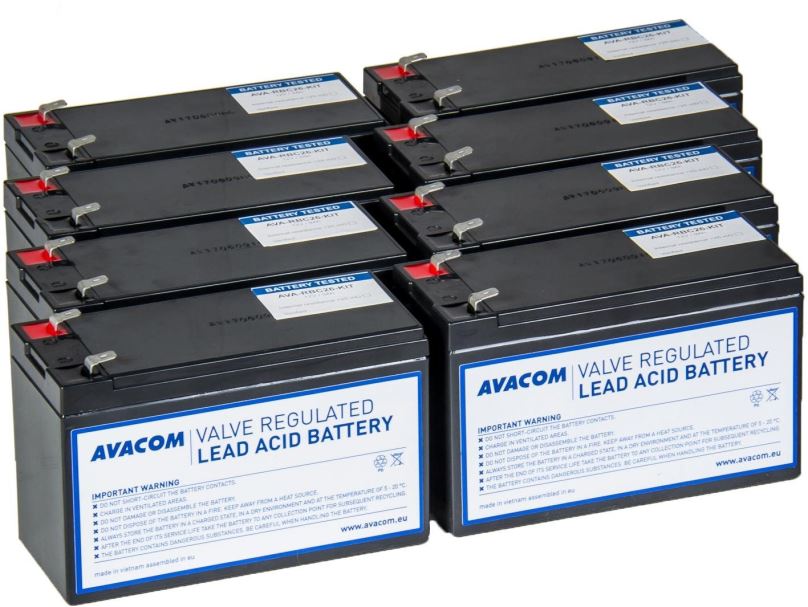 Baterie pro záložní zdroje AVACOM RBC26 - kit pro renovaci baterie (8ks baterií)