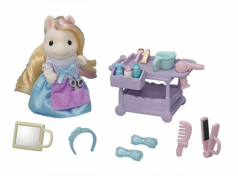 Set figurek a příslušenství Sylvanian Families Poník s vlasy v kadeřnictví