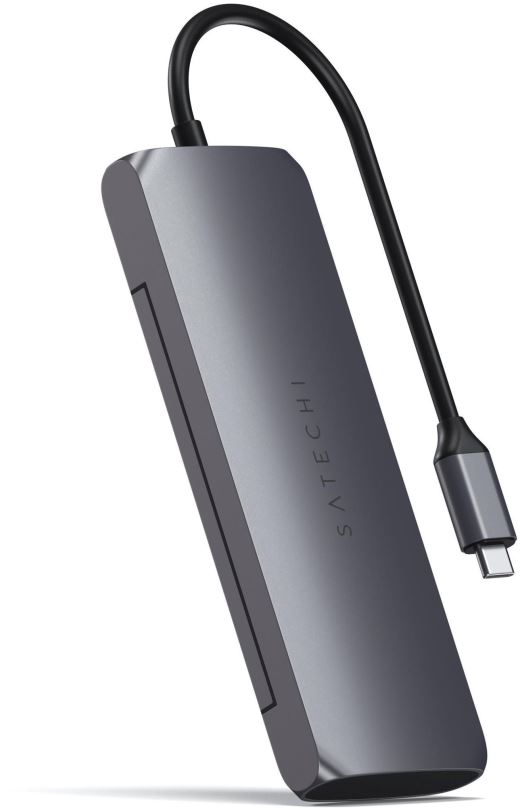 Replikátor portů Satechi Aluminium USB-C Hybrid Multiport adapter (SSD Enclosure, HDMI 4K, 2 x USB-A 3.1 Gen 2 up to