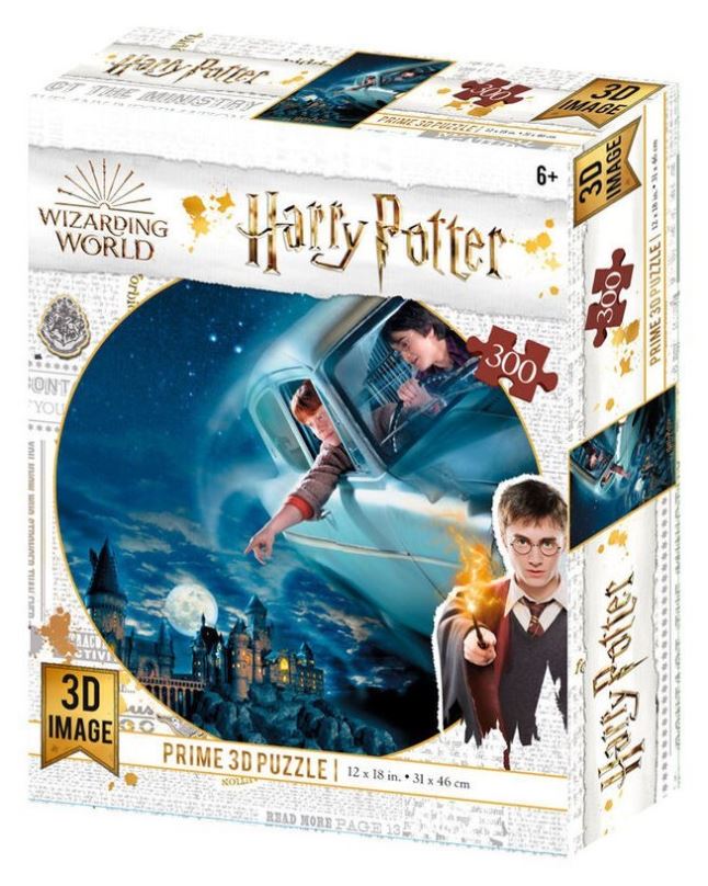 PRIME 3D Puzzle Harry Potter: Harry a Ron nad Bradavicemi 3D 300 dílků