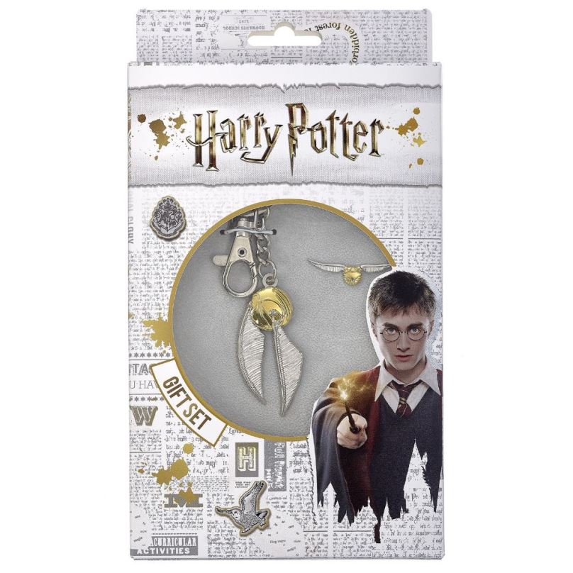 Klíčenka a odznak Harry Potter - Zlatonka