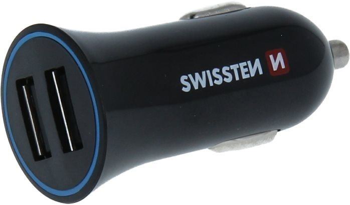 Nabíječka do auta Swissten adaptér 2.4A + kabel USB-C 1.2m