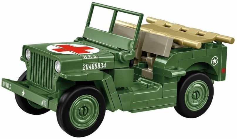 Stavebnice Cobi 2295 II WW Sanitka Willys MB D-DAY 1:35