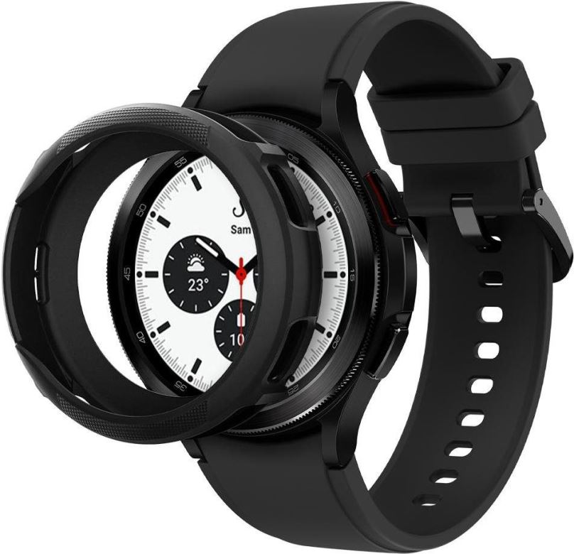 Ochranný kryt na hodinky Spigen Liquid Air Black Samsung Galaxy Watch 4 Classic 46mm