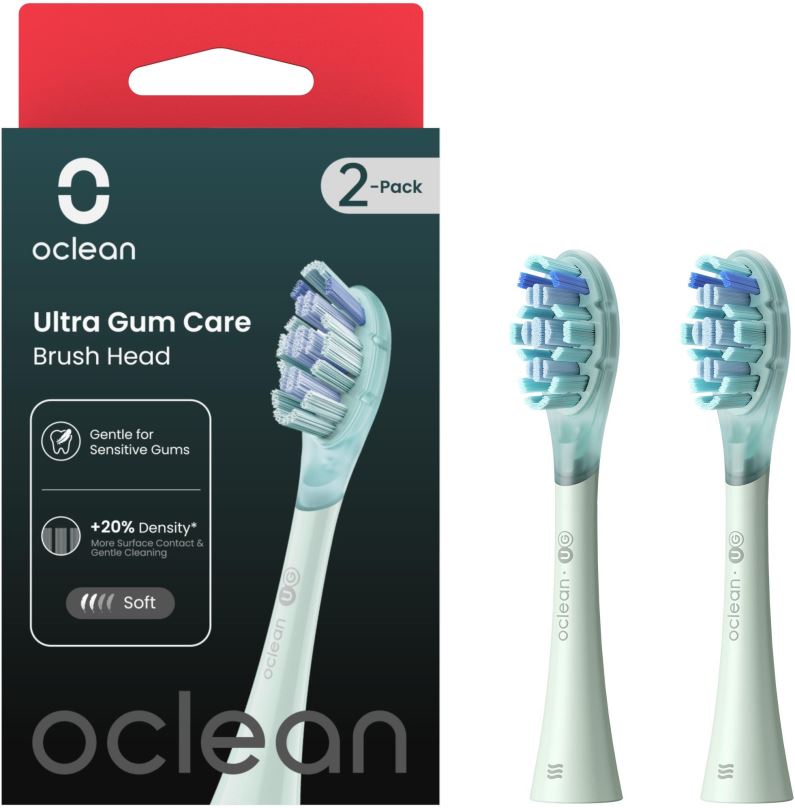 Náhradní hlavice k zubnímu kartáčku Oclean Ultra Gum Care UG01 2 ks, zelené