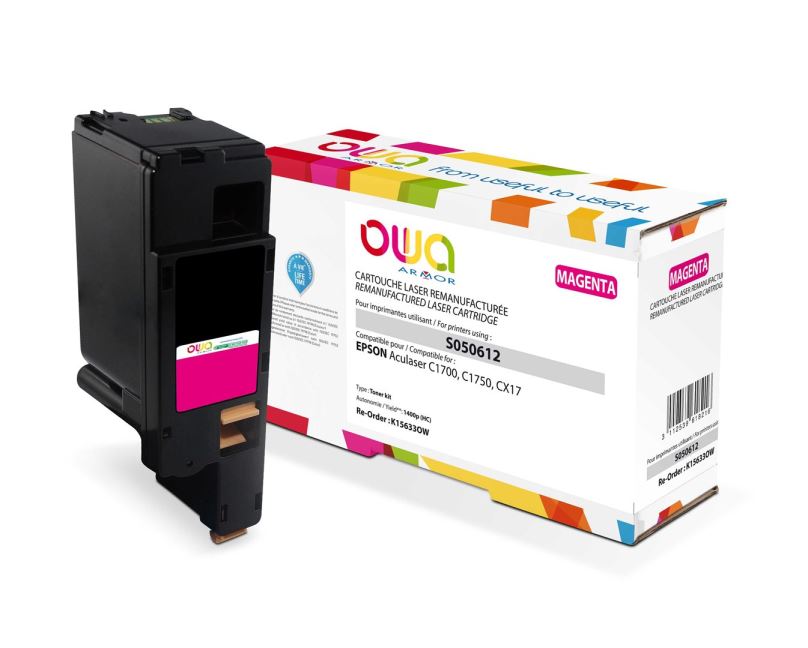 OWA Armor toner kompatibilní s Epson C13S050612, 1400st, červená/magenta