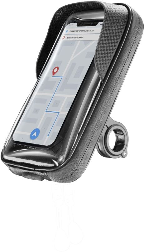 Držák na mobilní telefon Cellularline Rider Shield na řídítka pro motorku i kolo voděodolný do vel. 6.7"