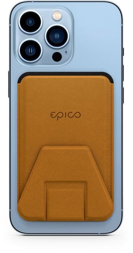 MagSafe peněženka Epico magnetické pouzdro na doklady s podporou uchycení MagSafe - hnědé