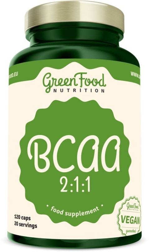 Aminokyseliny GreenFood Nutrition BCAA 2:1:1 120 kapslí
